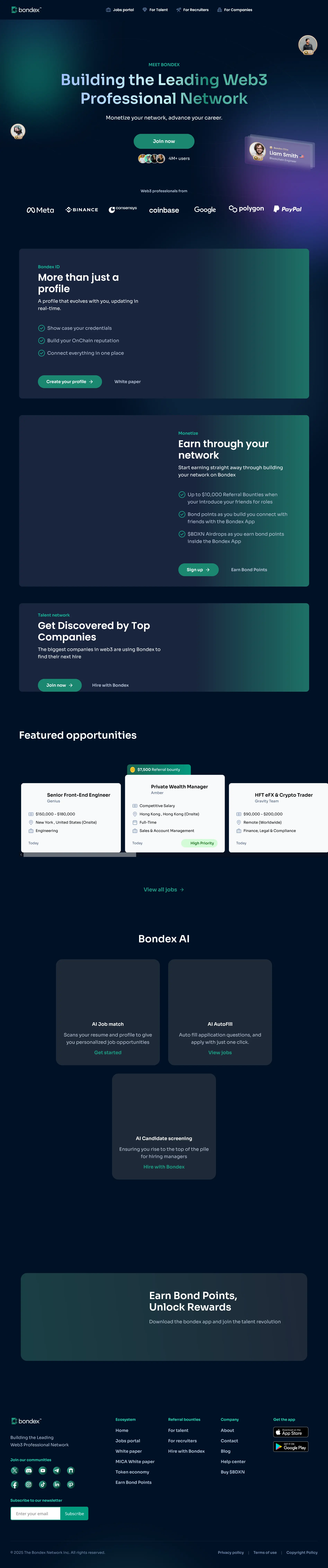 Bondex website screenshot